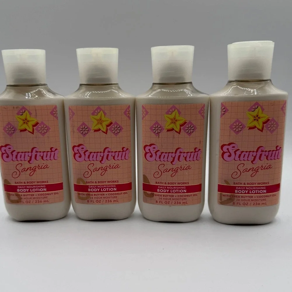 Bath & Body‎ Works Starfruit Sangria Daily Nourishing Body Lotion 8oz Set of 4